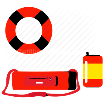 life preserver, bag, baggage, luggage, messenger bag